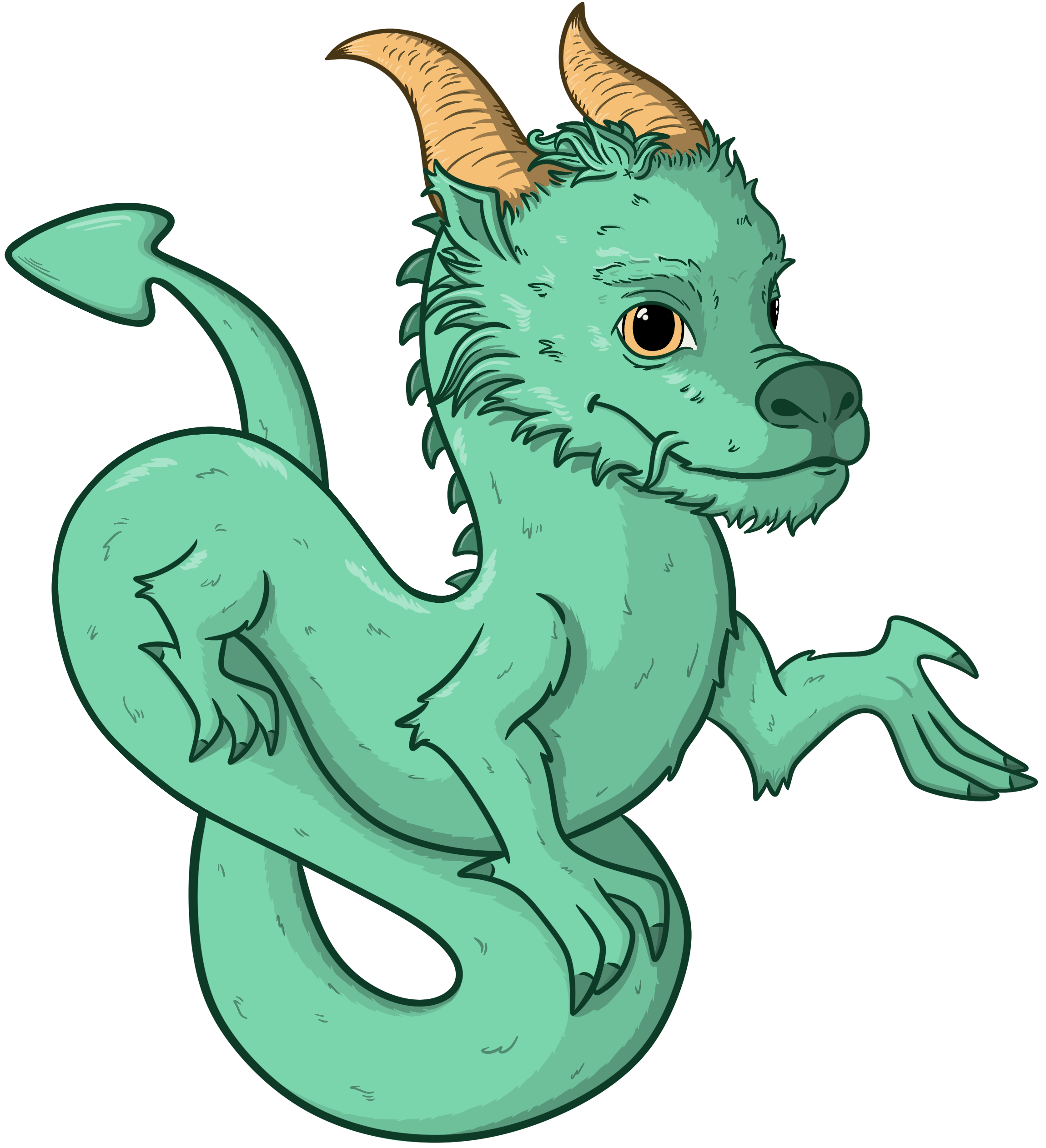 Comic-Illustration von Viktor dem Drachen