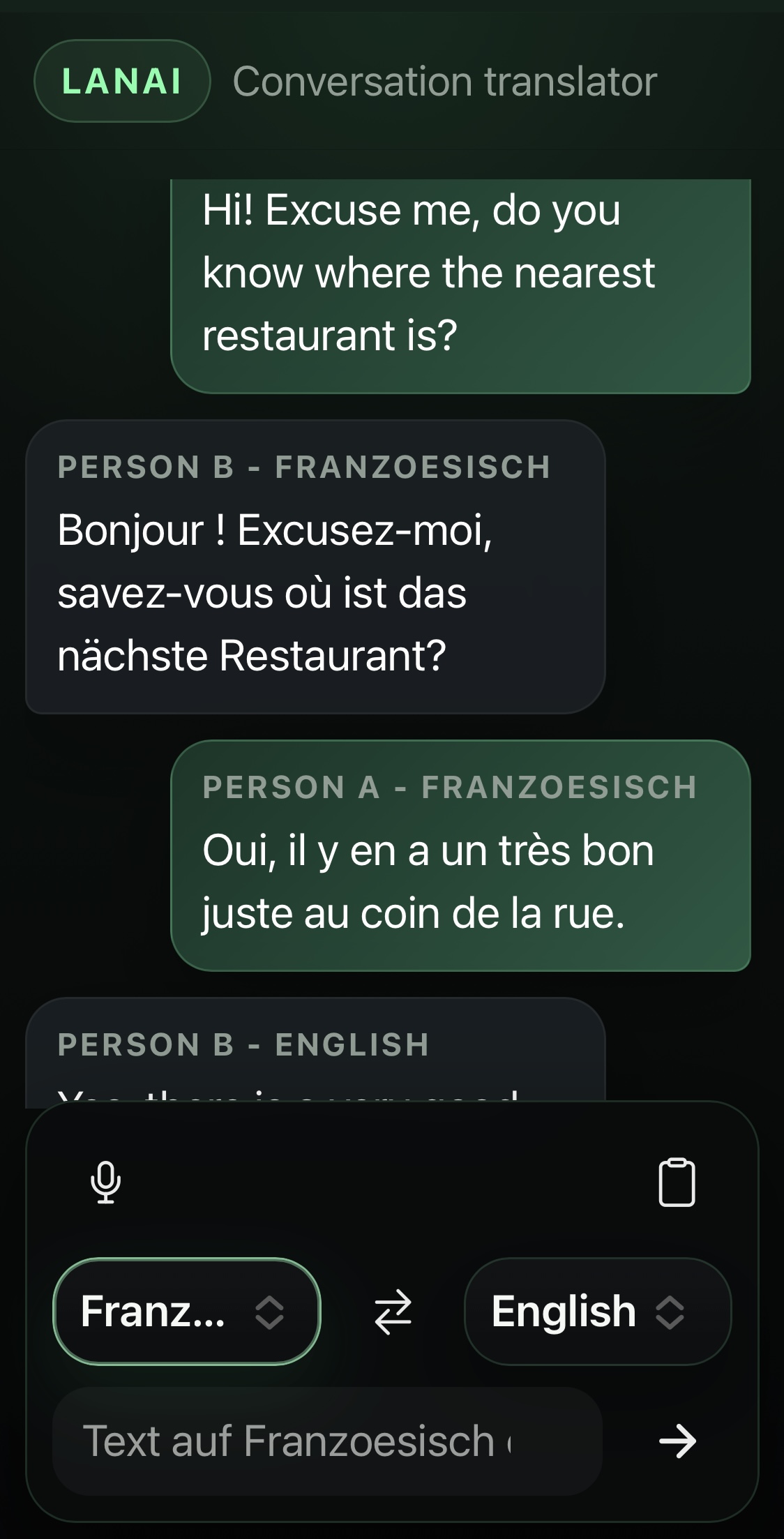 Screenshot des LANAI<br />
Translators