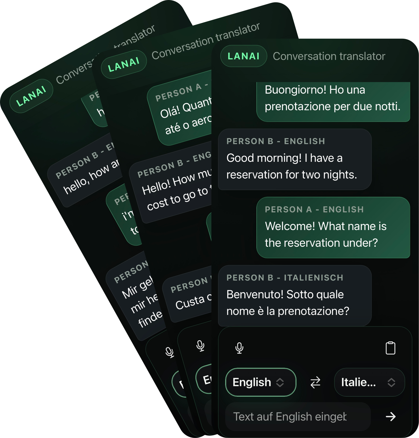 Screenshot des LANAI<br />
Translators